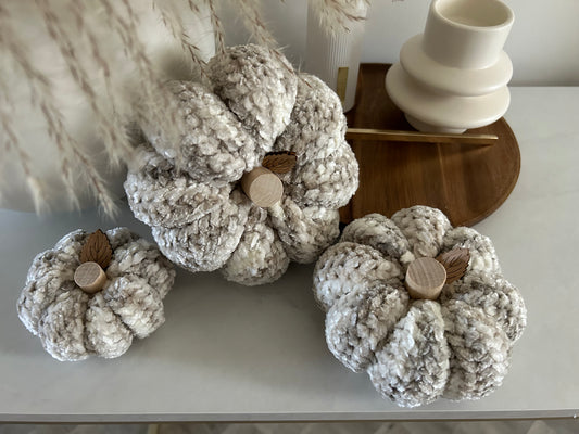 Crochet Pumpkin | Velvet Neutrals