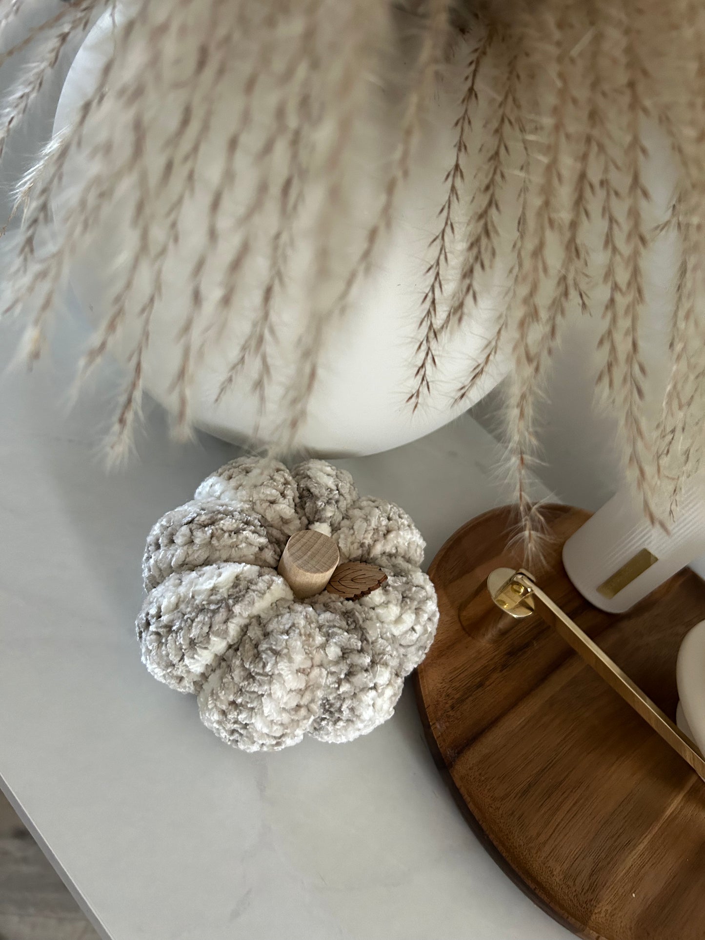 Crochet Pumpkin | Velvet Neutrals