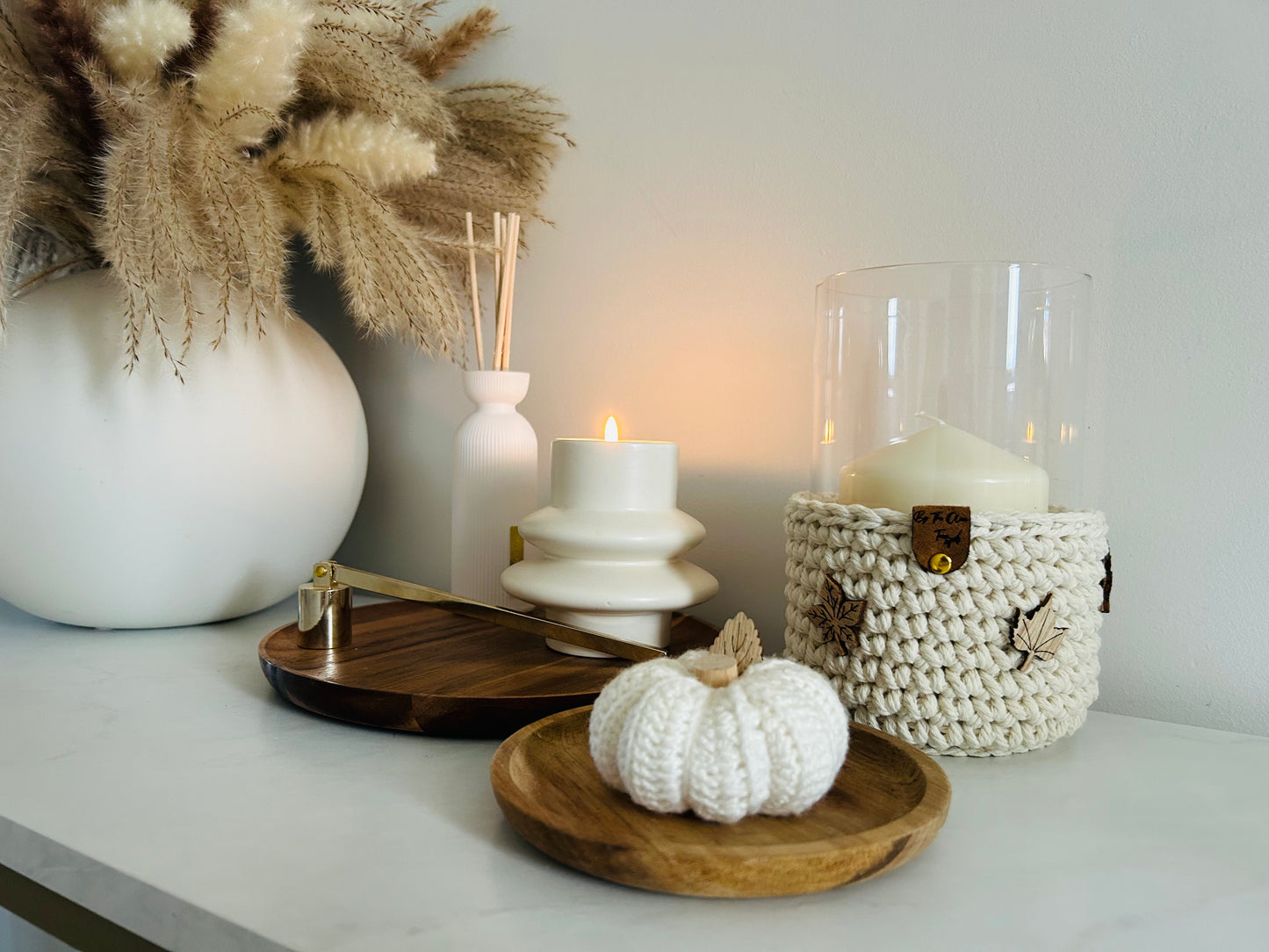 Crochet Boho Farmhouse Chunky Candle Holders