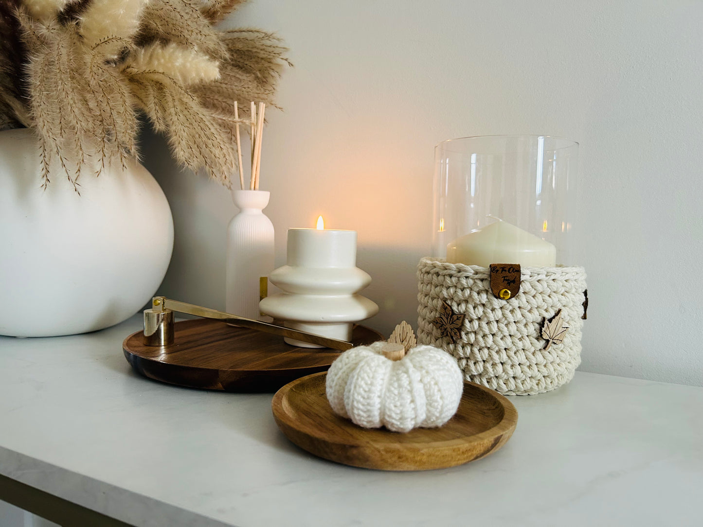 Crochet Boho Farmhouse Chunky Candle Holders