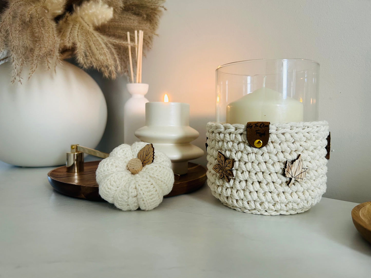 Crochet Boho Farmhouse Chunky Candle Holders